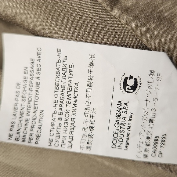 Dolce & Gabbana Delicate Lace Floral Stretched Button-Down Shirt In Khaki SZ 36 - Picture 14 of 16